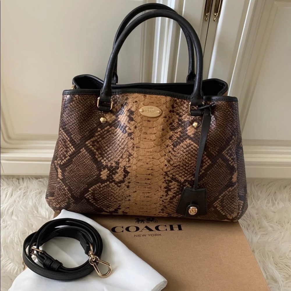 Coach Snake Margo Carryall Crossbody purse